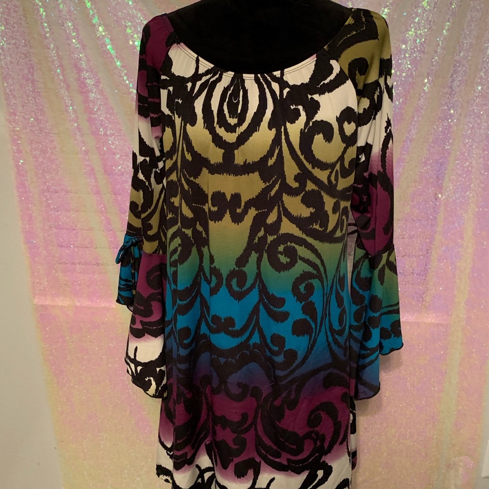 Gorgeous print dress with Bell Sleeves